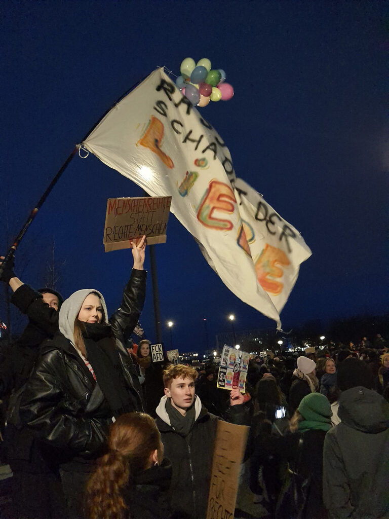 A demonstration against the AFD